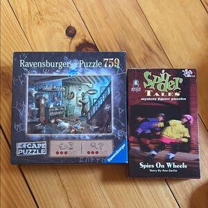 Bundle- Ravensburger Escape Puzzle and Spider Tales Puzzle Set